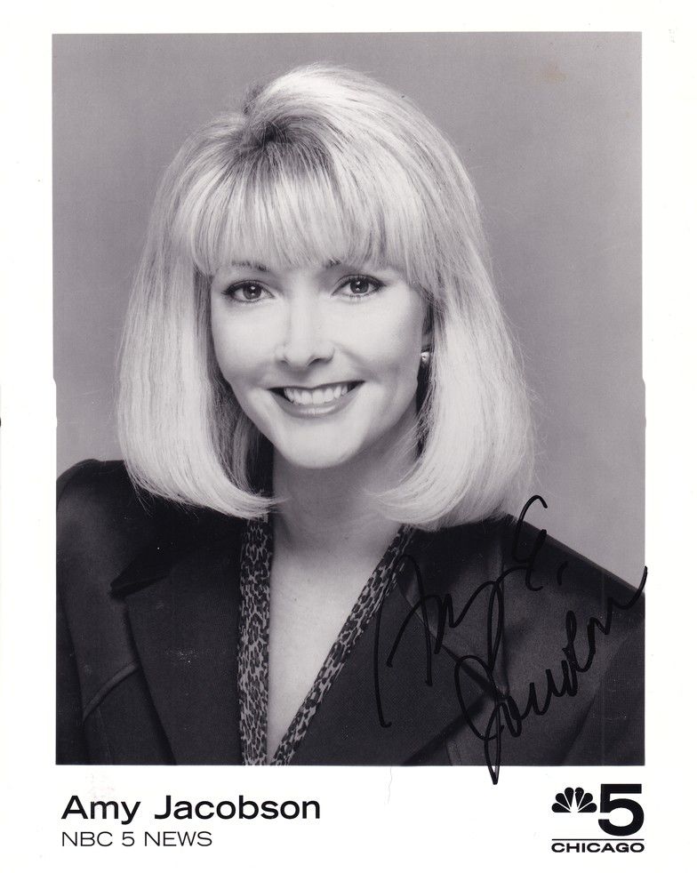 Autogramm Radio (USA) | Amy JACOBSON | 2000er Foto (Portrait SW XL) NBC5