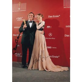 Autogramme Schauspieler | Elmar WEPPER + Karoline HERFURTH | 2008 Foto (Filmpreis XL)