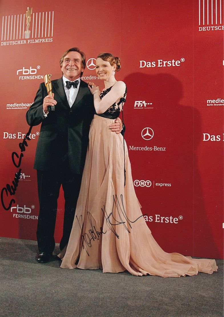 Autogramme Schauspieler | Elmar WEPPER + Karoline HERFURTH | 2008 Foto (Filmpreis XL)