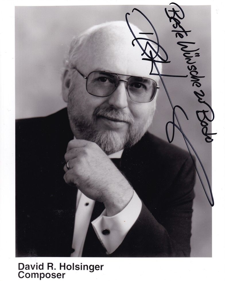 Autogramm Komponist (USA) | David R. HOLSINGER | 2000er Foto (Portrait SW XL)