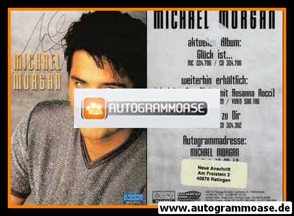 Autogramm Schlager | Michael MORGAN | 2001 "Glück ist..." (Portrait Color Koch)