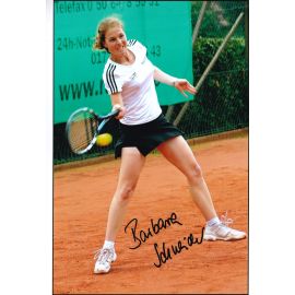 Autogramm Tennis | Barbara SCHNEIDER | 2010er Foto (Spielszene Color) XL