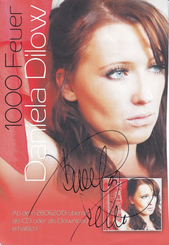 Autogramm Schlager | Daniela DILOW | 2013 "1000 Feuer" (DA Music) XL