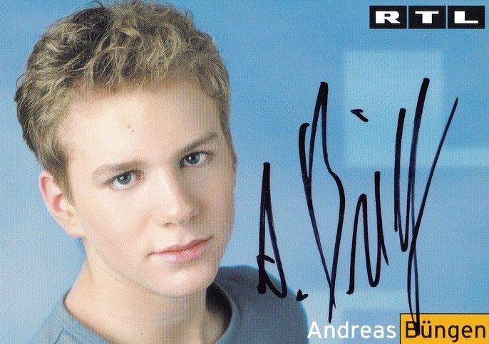 Autogramm TV | RTL | Andreas BÜNGEN | 2000er "Unter Uns" (Portrait Color Stempell)