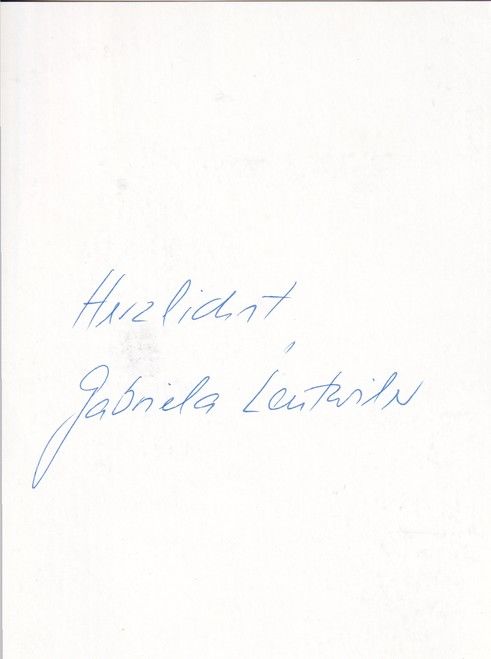 Autogramm Schauspieler | Gabriela LEUTWILER | 2000er (Portrait SW) Website