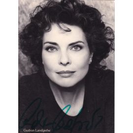 Autogramm Schauspieler | Gudrun LANDGREBE | 1990er (Portrait SW) Guldener