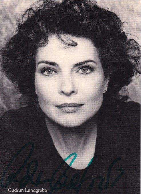 Autogramm Schauspieler | Gudrun LANDGREBE | 1990er (Portrait SW) Guldener