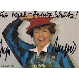 Autogramm Schauspieler | Inge MEYSEL | 1990er (Portrait Color Rüdel) Meyer
