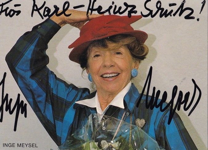 Autogramm Schauspieler | Inge MEYSEL | 1990er (Portrait Color Rüdel) Meyer