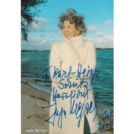 Autogramm Schauspieler | Inge MEYSEL | 1990er (Portrait Color Rüdel) Winkler