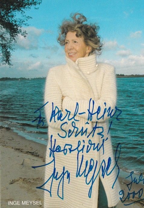 Autogramm Schauspieler | Inge MEYSEL | 1990er (Portrait Color Rüdel) Winkler