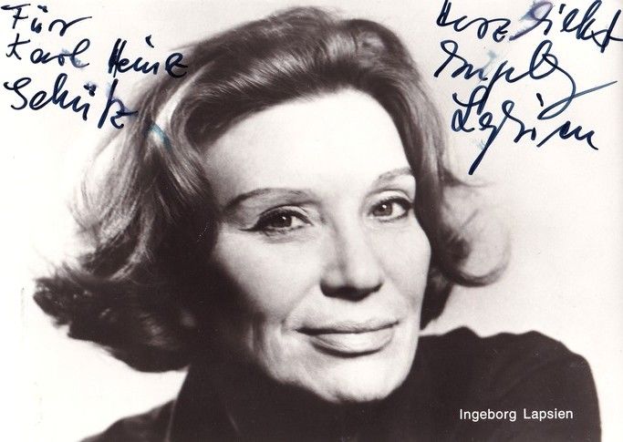 Autogramm Schauspieler | Ingeborg LAPSIEN | 1990er (Portrait SW Rüdel) Zemann 1