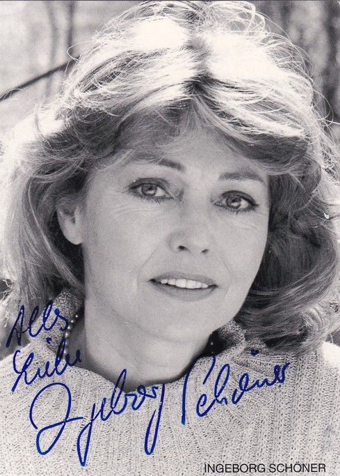 Autogramm Schauspieler | Ingeborg SCHÖNER | 1980er (Portrait SW Rüdel) Pilger