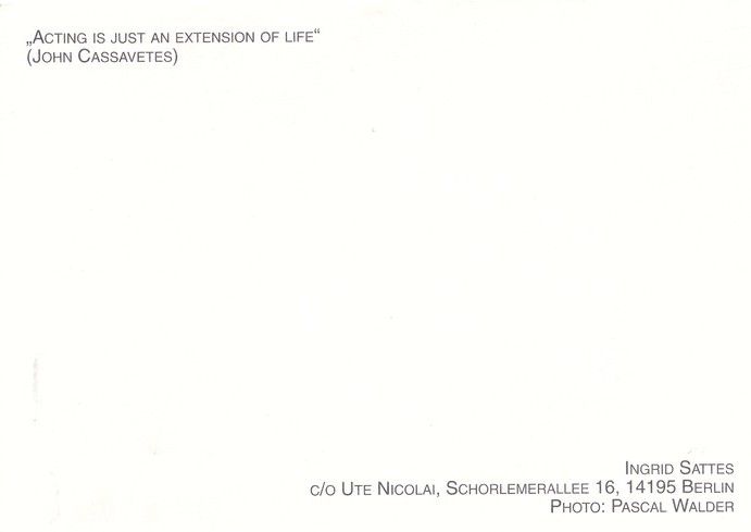 Autogramm Schauspieler | Ingrid SATTES | 2000er (Portrait SW) Walder