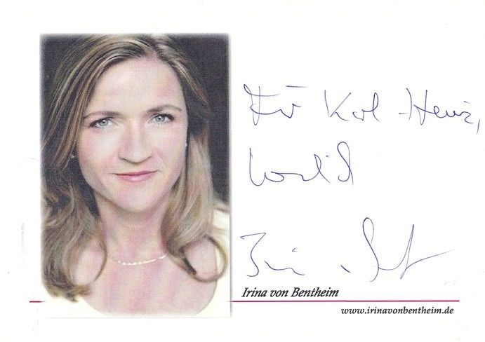 Autogramm Schauspieler | Irina VON BENTHEIM | 2000er (Portrait Color) Kang