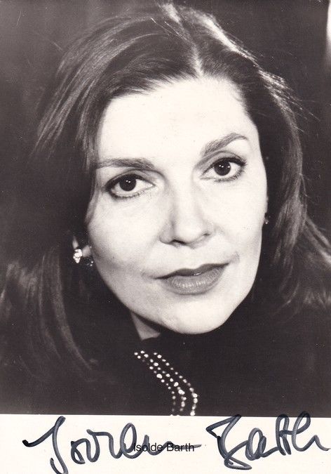 Autogramm Schauspieler | Isolde BARTH | 1990er (Portrait SW Rüdel) Hampe