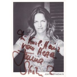 Autogramm Schauspieler | Janna STRIEBECK | 2010er (Portrait SW) Schoppe