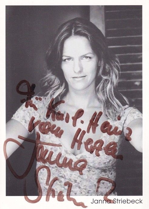 Autogramm Schauspieler | Janna STRIEBECK | 2010er (Portrait SW) Schoppe