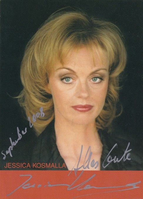 Autogramm Schauspieler | Jessica KOSMALLA | 2000er (Portrait Color Rüdel) Leidig