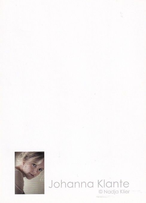 Autogramm Schauspieler | Johanna KLANTE | 2010er (Portrait Color) Klier