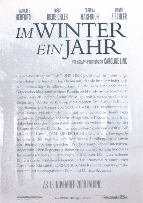 Autogramm Film | Karoline HERFURTH | 2008 "Im Winter Ein Jahr"