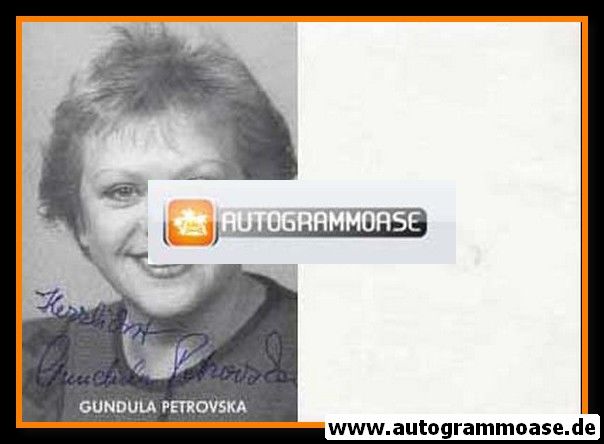 Autogramm Schauspieler | Gundula PETROVSKA | 1990er (Portrait SW)
