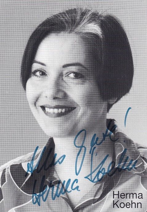 Autogramm Schauspieler | Herma KOEHN | 1990er (Portrait SW)