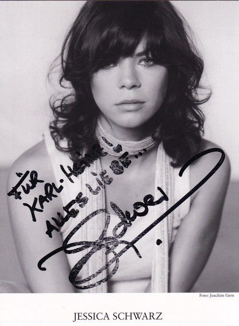 Autogramm Schauspieler | Jessica SCHWARZ | 2000er (Portrait SW)