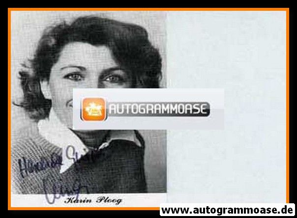 Autogramm Schauspieler | Karin PLOOG | 1990er (Portrait SW)