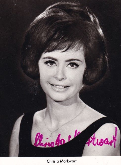 Autogramm TV | SFB | Christa MARKWART | 1960er (Portrait SW) Kindermann