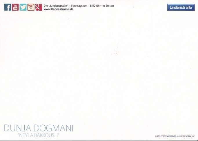 Autogramm TV | ARD | Dunja DOGMANI | 2010er "Lindenstrasse" (Mahner)