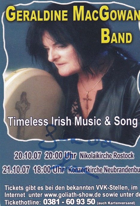 Autogramm Folk (Irland) | Geraldine MacGOWAN | 2007 (Konzert Color)