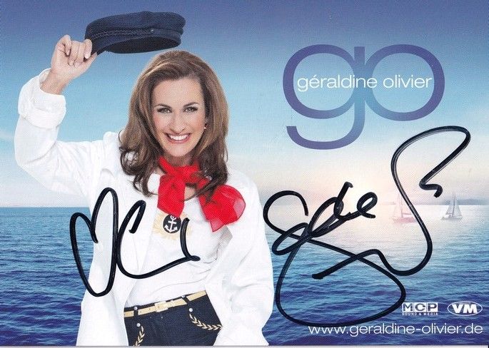 Autogramm Schlager | Geraldine OLIVIER | 2012 "Und Das Meer Singt Sein Lied" (VM MCP)
