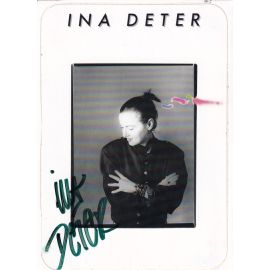 Autogramm Pop | Ina DETER | 1987 "Ich Will Die Hälfte Der Welt" (Portrait SW) Mercury