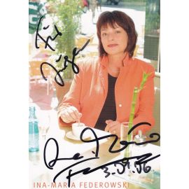Autogramm Schlager | Ina-Maria FEDEROWSKI | 2000er (Portrait Color) Fahnauer