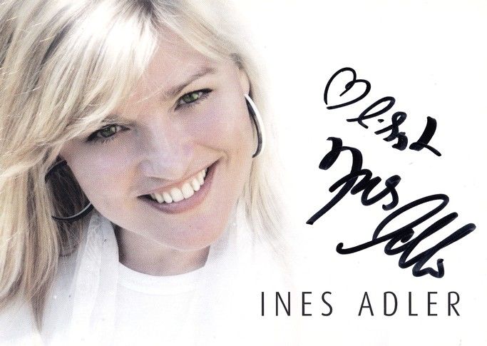 Autogramm Schlager | Ines ADLER | 2010er (Portrait Color) Daxhill 1