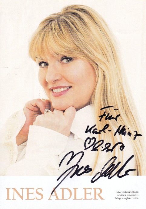 Autogramm Schlager | Ines ADLER | 2010er (Portrait Color) Daxhill 2