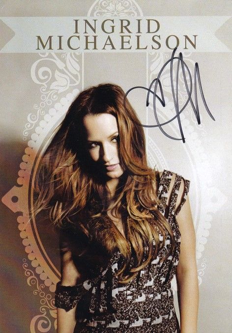 Autogramm Pop (USA) | Ingrid MICHAELSON | 2010er (Portrait Color)