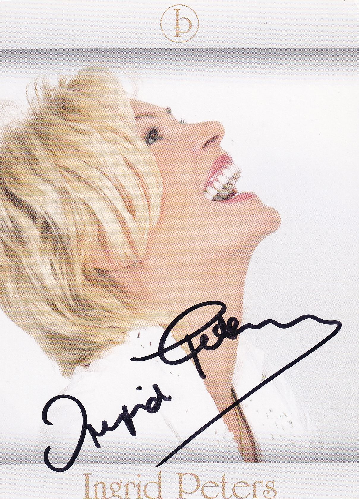 Autogramm Schlager | Ingrid PETERS | 2009 "Es Trommelt" (Palm Sony)