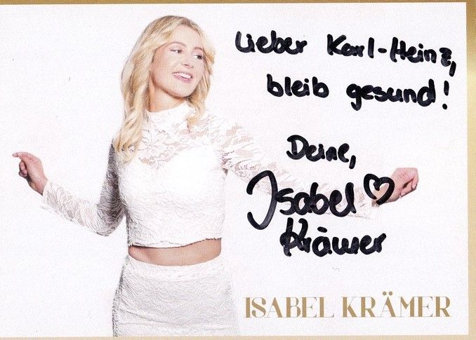 Autogramm Schlager | Isabel KRÄMER | 2010er (Portrait Color) Avacon