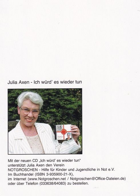 Autogramm Schlager | Julia AXEN | 2005 "Ich Würd Es Wieder Tun"