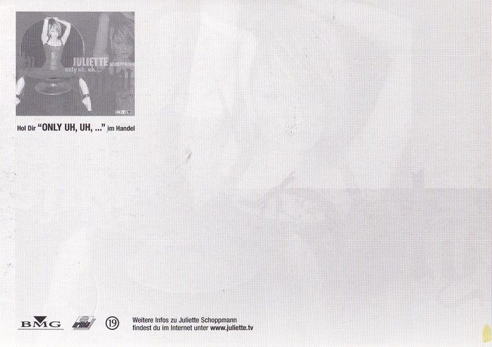 Autogramm Pop | Juliette SCHOPPMANN | 2003 "Only Uh Uh" (Portrait Color) BMG Ariola