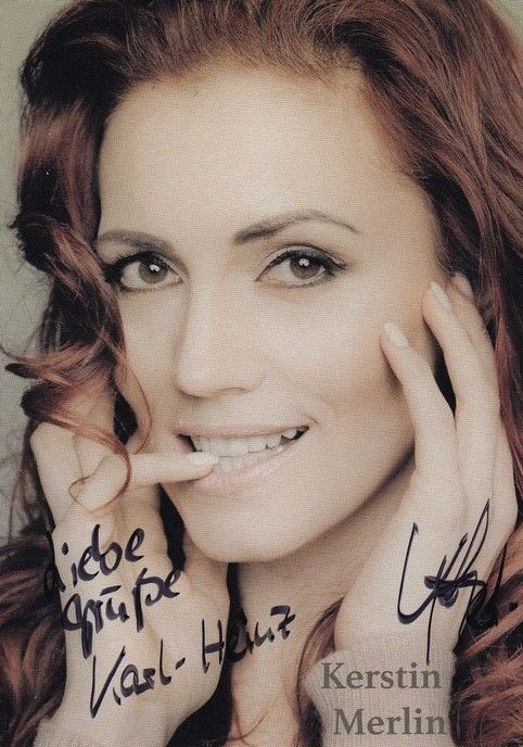 Autogramm Schlager | Kerstin MERLIN | 2010er (Portrait Color) Website