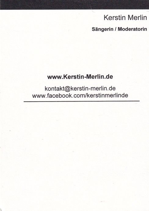 Autogramm Schlager | Kerstin MERLIN | 2010er (Portrait Color) Website