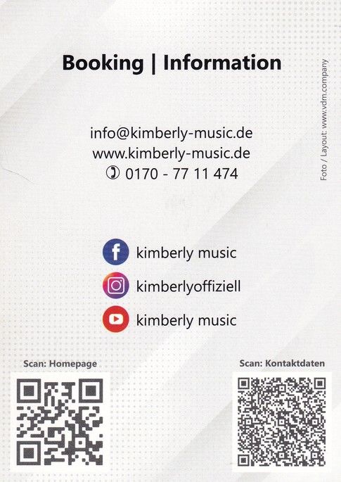 Autogramm Schlager | KIMBERLY | 2010er (Portrait Color) Website