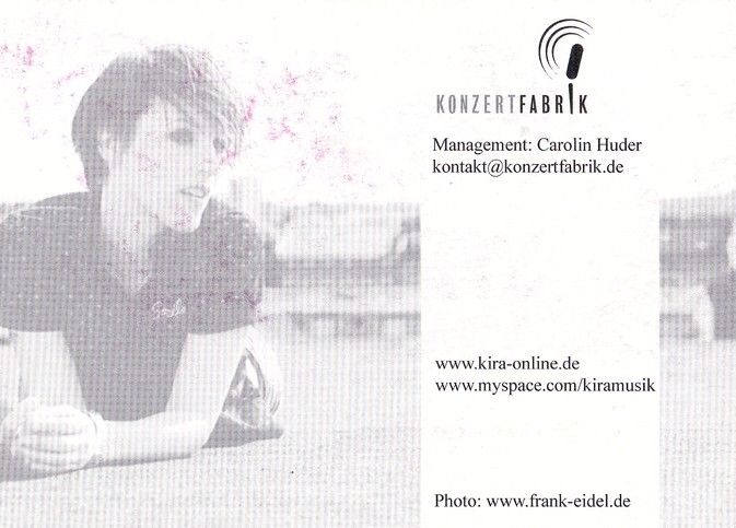 Autogramm Pop | KIRA | 2000er (Portrait Color) Konzertfabrik