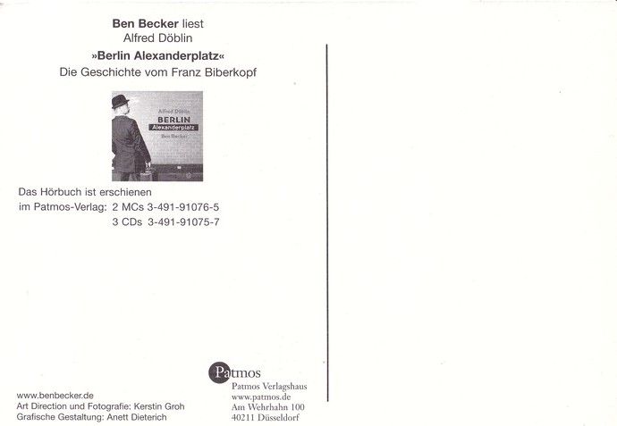 Autogramm Schauspieler | Ben BECKER | 2003 (Portrait SW) Berlin Alexanderplatz