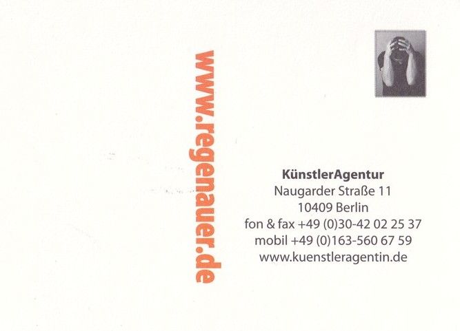 Autogramm Kabarett | Bernd REGENAUER | 2000er (Portrait SW) Agentin