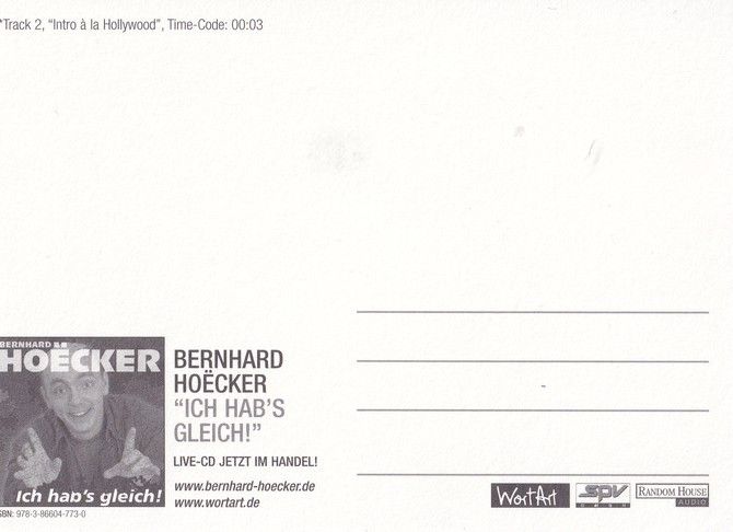 Autogramm Comedy | Bernhard HOECKER | 2005 "Ich Hab´s Gleich"