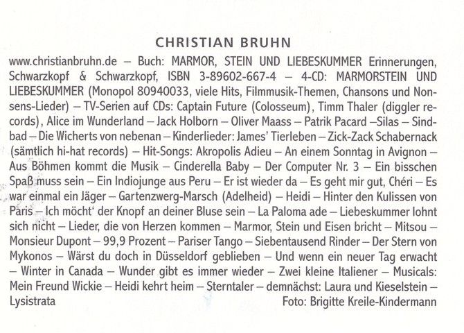Autogramm Komponist | Christian BRUHN | 2000er (Portrait SW) Kreile